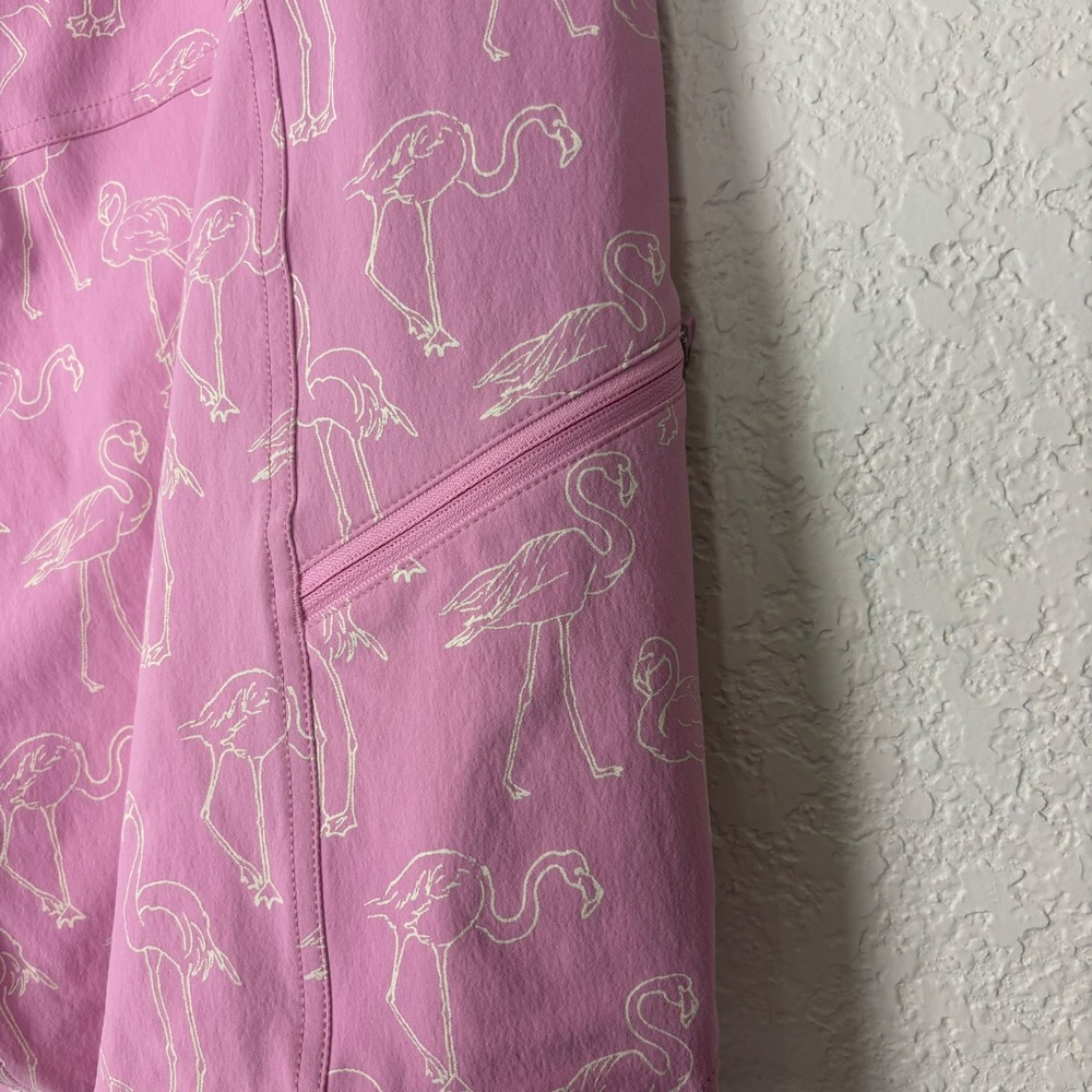 Wild Rye Women's Shorts SZ 12 Pink Flamingo Print Golf Bike Active‎ NEW - Picture 7 of 14